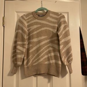Marled Creme and Tan Sweater